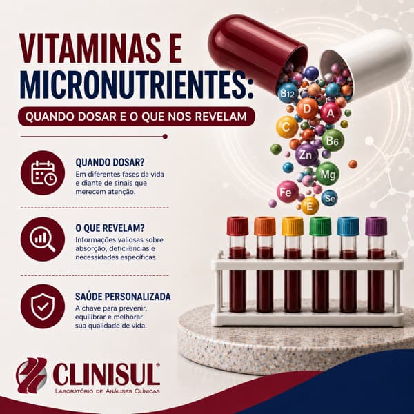 Vitaminas e Micronutrientes: Quando dosar e o que nos revelam