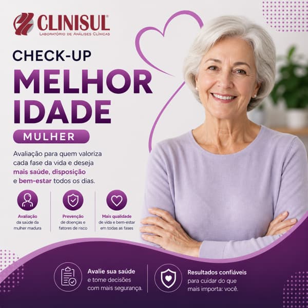 Ilustração Check-up Melhor Idade Mulher