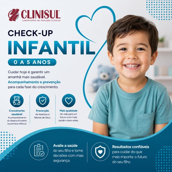 Ilustração Check-up Infantil | Clinisul