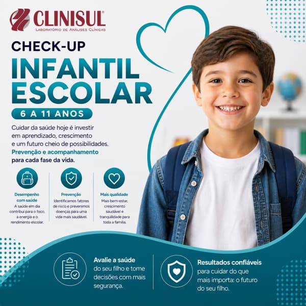 Ilustração Check-up Infantil Escolar Clinisul