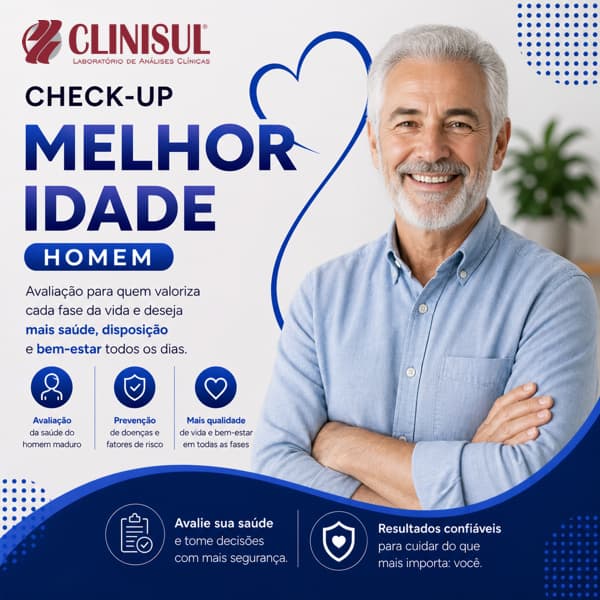 Ilustração Check-up Melhor Idade Homem